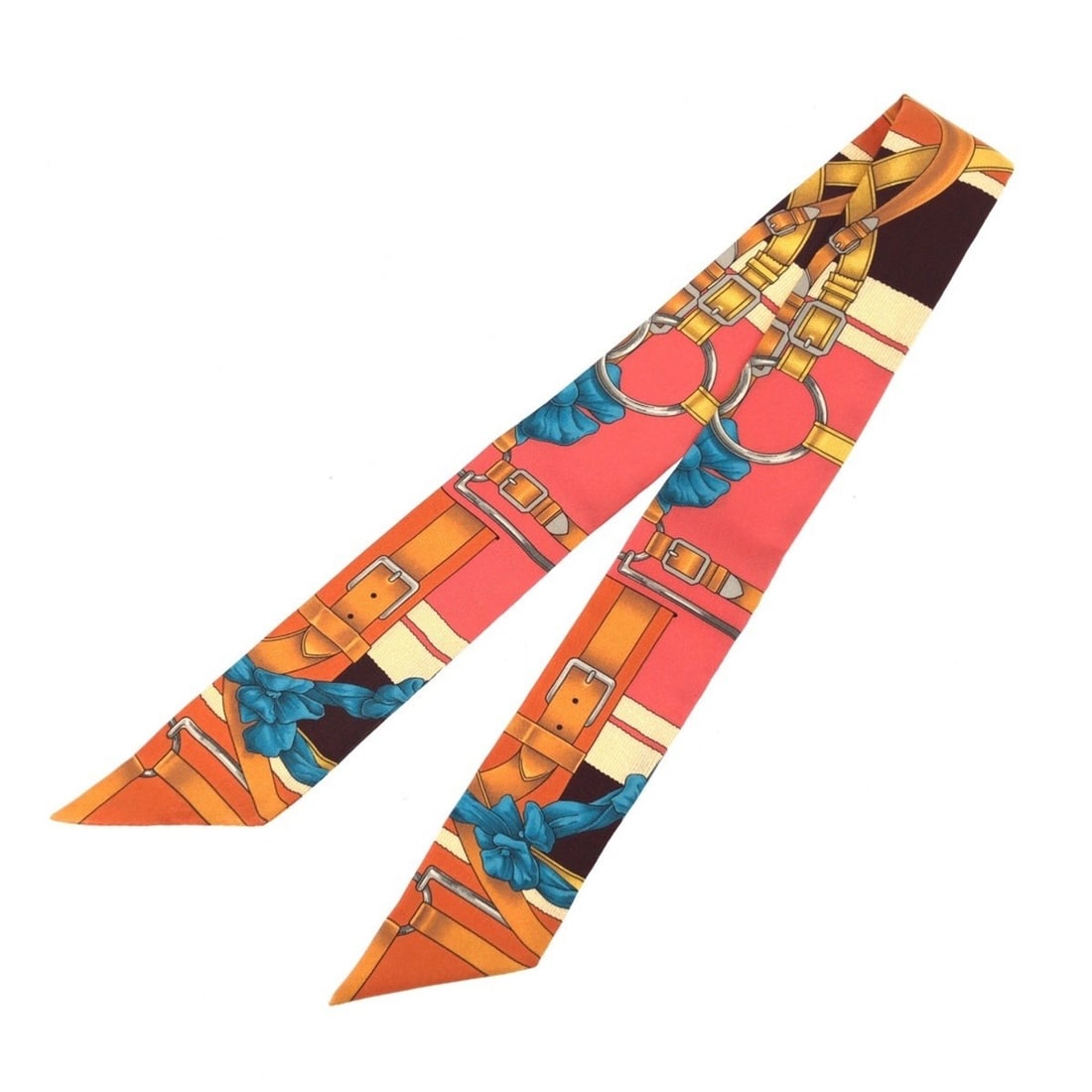HERMES Twilly GRAND MANEGE (Grand Taming Technique) Pink Multicolor Silk Scarf Muffler Ribbon for: --- Catalog ---Category: SizeSize (LxW): 85cm x 5cm / 33.46'' x 1.96''Category: DesignType: ScarfColor: Multi-color, PinkGender: WomenMaterial: Silk Category: GeneralBrand: HermesCountry of Origin: Fr
