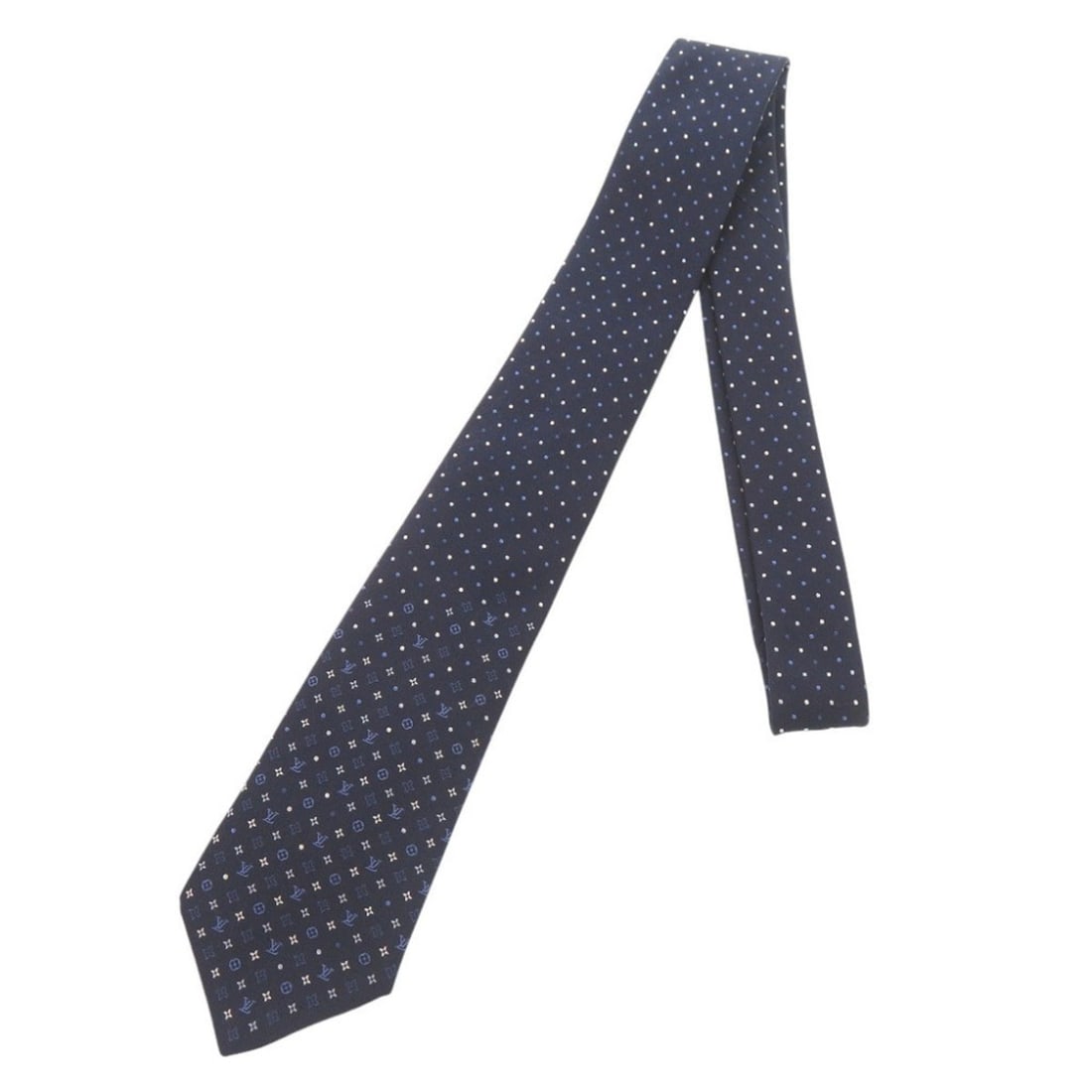 Louis Vuitton Monogram Gradient Dots M76844 Silk Navy Tie LV 0428 LOUIS VUITTON Men's: --- Catalog ---Category: SizeWidth: 8cm / 3.14''Total Length: 149cm / 58.66''Category: DesignType: CravatColor: NavyGender: MenMaterial: Silk Category: GeneralMPN: M76844Brand: Louis VuittonCountry of