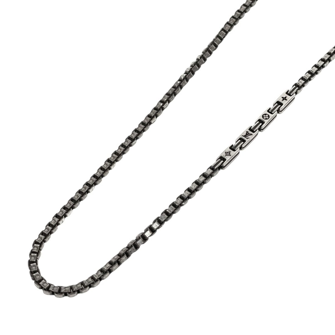Louis Vuitton LV Tailor necklace, 925 sterling silver, black, for women. (1 of 9)