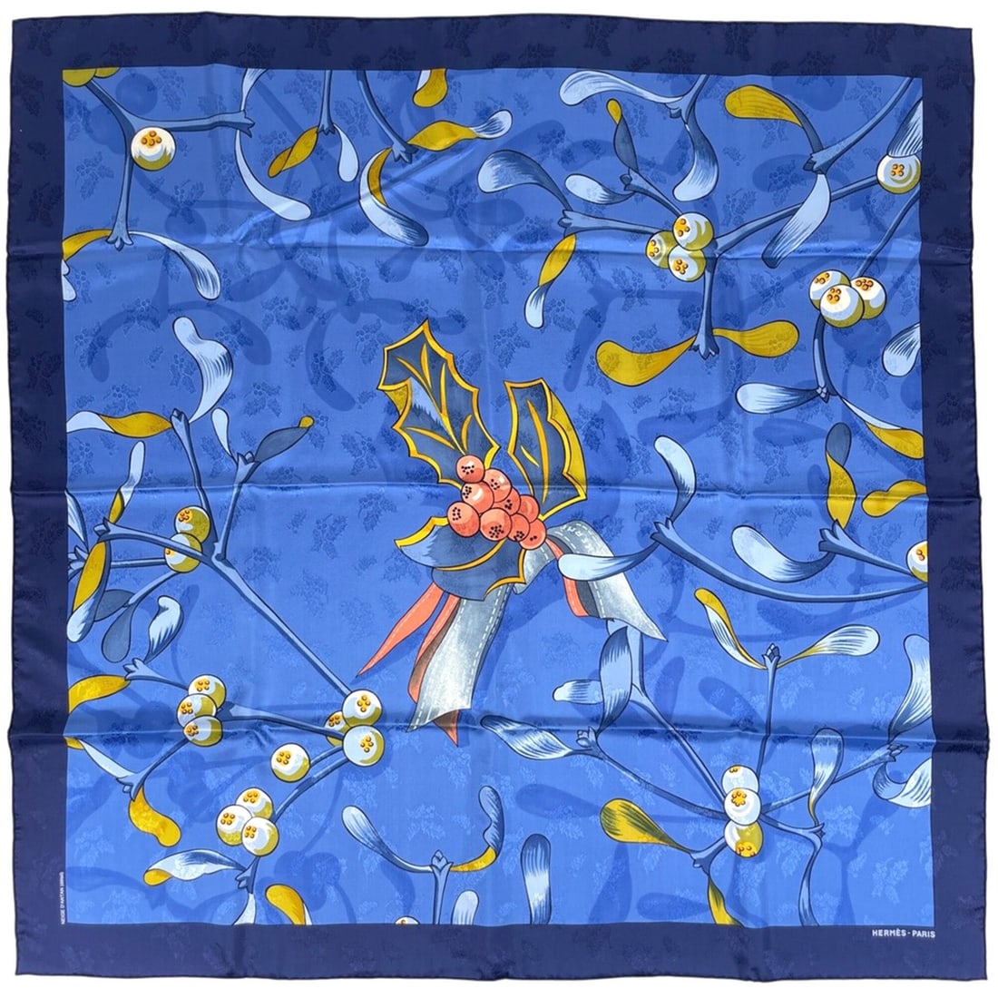 Hermes Carre 90 NEIGE D'ANTAN DETAIL CARRE (Last Year's Snow) Scarf/Muffler, Silk, Blue Multicolor,: --- Catalog ---Category: SizeSize (LxW): 89cm x 90cm / 35.03'' x 35.43''Category: DesignType: ScarfColor: Blue, Multi-colorGender: WomenMaterial: Silk Category: GeneralBrand: Hermes--- Item List ---Se