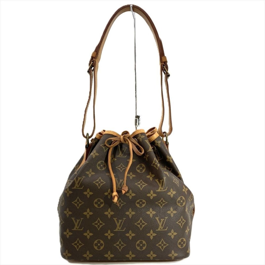 Louis Vuitton Petit Noé Shoulder Bag, Monogram Canvas, M42226, Brown, Gold Hardware, AR8905: --- Catalog ---Category: SizeSize (HxWxD): 27cm x 32cm x 19cm / 10.62'' x 12.59'' x 7.48''Category: DesignType: Shoulder bagColor: BrownGender: Women,MenMaterial: Monogram , Canvas Category: GeneralMP