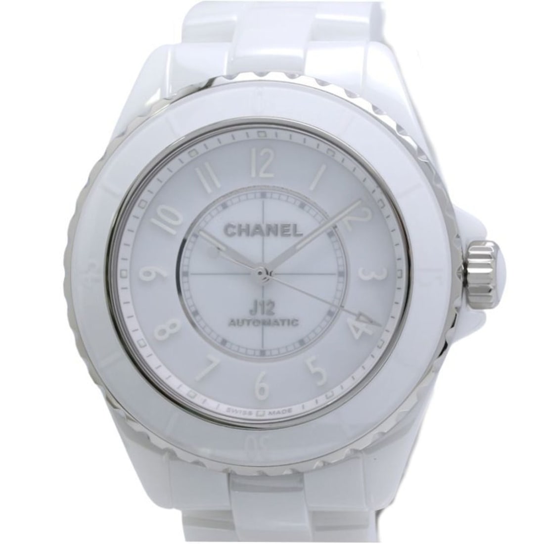 CHANEL J12 Phantom Caliber 12.1 H6186 Men's Watch, Ceramic x Stainless Steel, 40481: --- Catalog ---Category: SizeWrist Size: 17cm / 6.69''Case Diameter: 38mm / 1.5''Category: DesignType: WristwatchGender: MenColor (Dial): WhiteMaterial (Band): Ceramic, Stainless steelMaterial (Case):