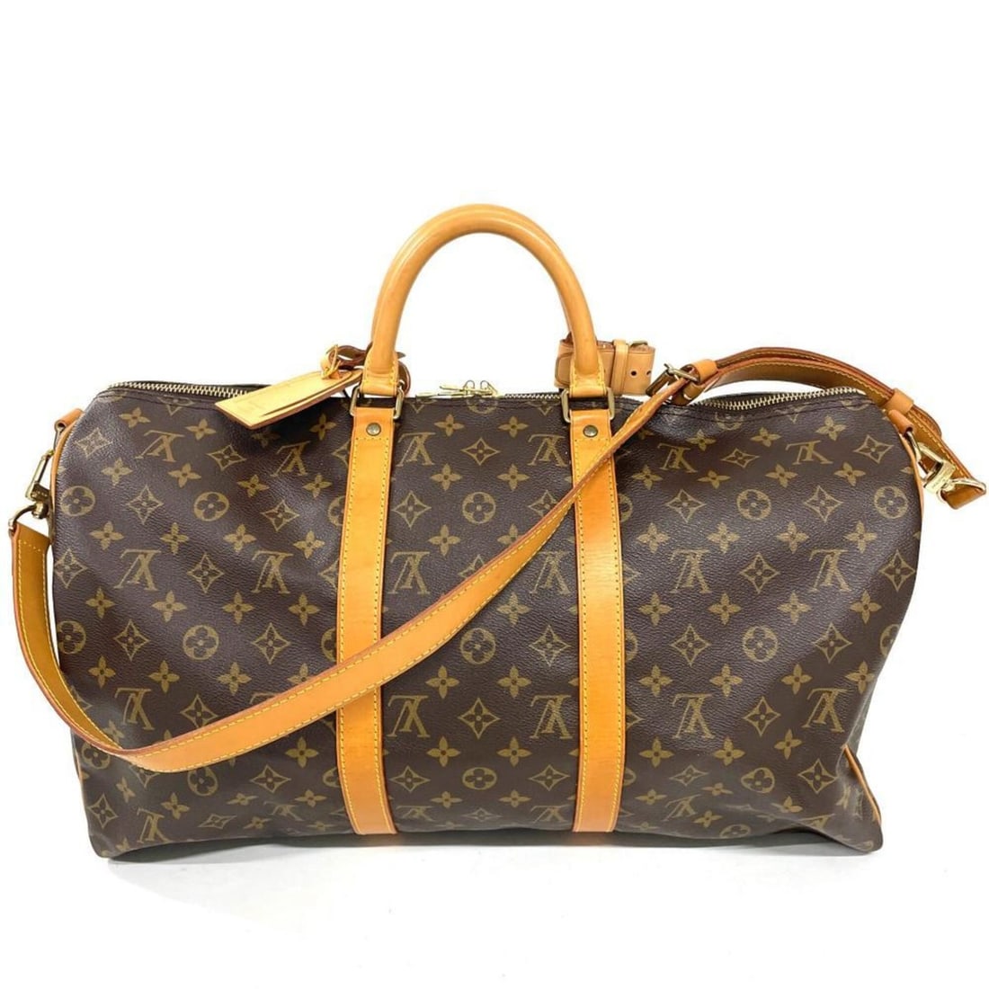 Louis Vuitton Keepall 50 Bandoulière Boston Bag, Monogram Canvas, M41416, Brown with Gold Hardware: --- Catalog ---Category: SizeSize (HxWxD): 27cm x 50cm x 22cm / 10.62'' x 19.68'' x 8.66''Category: DesignType: Boston bagColor: BrownGender: Men,WomenMaterial: Monogram , Canvas Category: GeneralMPN: