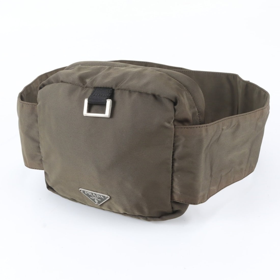 Prada Tessuto Nylon Triangle Logo Waist Handbag Body Pouch Shoulder Bag for Men: --- Catalog ---Category: SizeSize (HxWxD): 14cm x 17cm x 5cm / 5.51'' x 6.69'' x 1.96''Category: DesignType: Handbag, PouchColor: Green, KhakiGender: MenMaterial: Nylon Category: GeneralBrand: Prada--