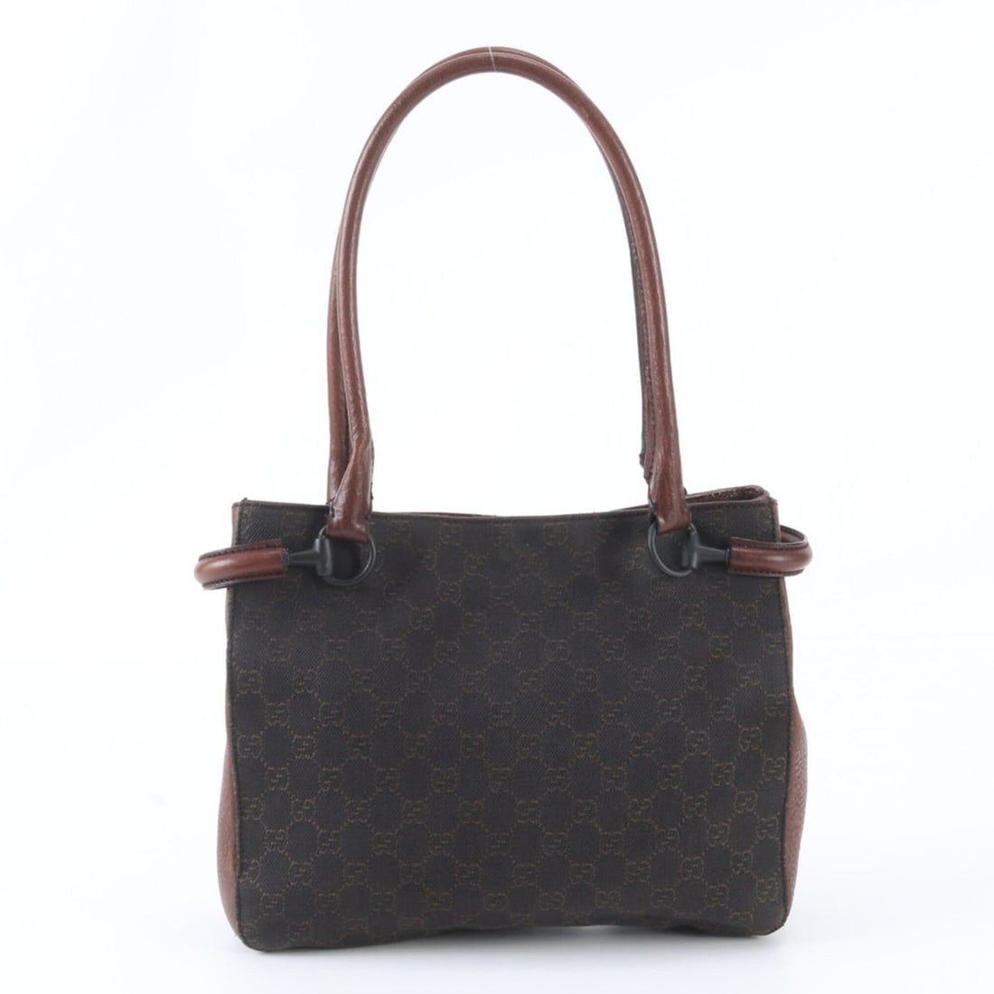 Gucci GG Canvas 101971 Leather Tote Bag Handbag Shoulder Brown Women's: --- Catalog ---Category: SizeSize (HxWxD): 25cm x 28cm x 10cm / 9.84'' x 11.02'' x 3.93''Category: DesignType: Handbag, Tote bagColor: BrownGender: WomenMaterial: Leather , Canvas Category: GeneralMPN