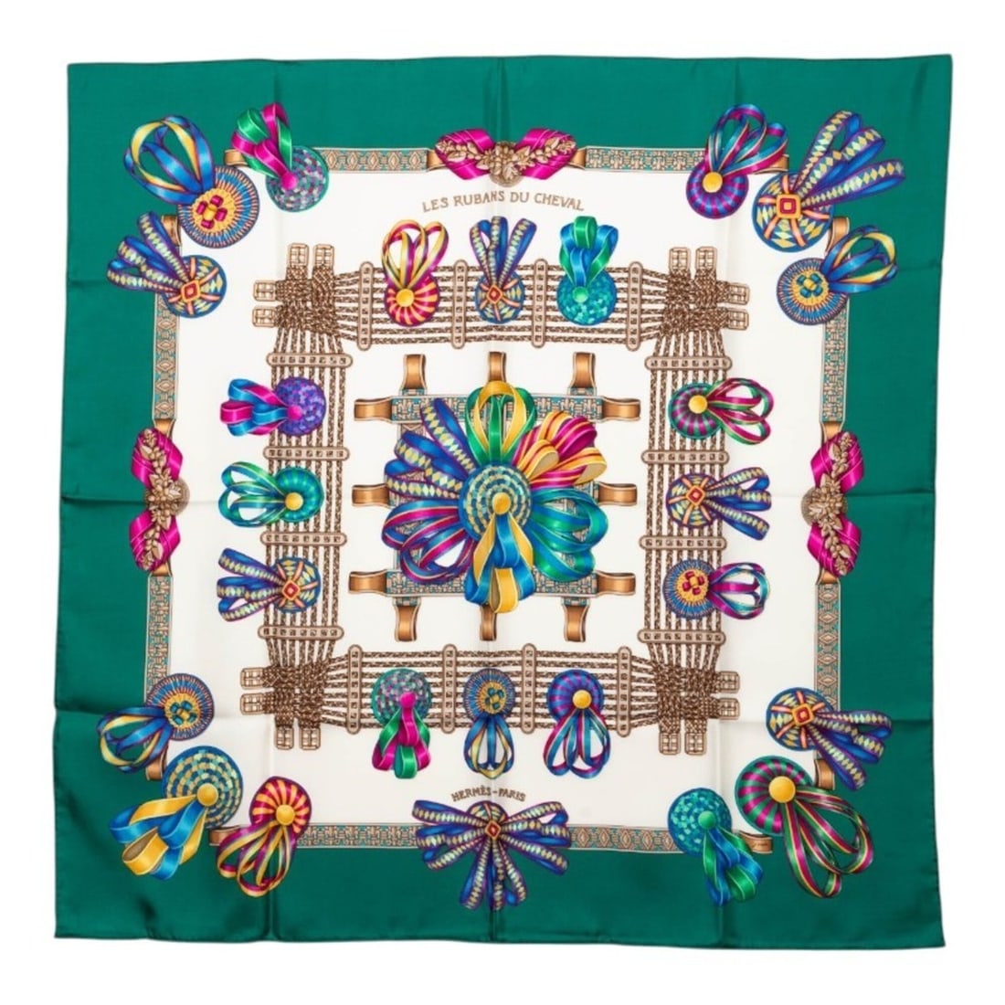 Hermes Carre 90 LES RUBANS DU CHEVAL Horse Ribbon Scarf, Large Size, Blue/Multicolor Silk, Women's.: --- Catalog ---Category: SizeSize (LxW): 90cm x 88cm / 35.43'' x 34.64''Category: DesignType: ScarfColor: Blue, Multi-colorGender: WomenMaterial: Silk Category: GeneralBrand: Hermes--- Item List ---Se