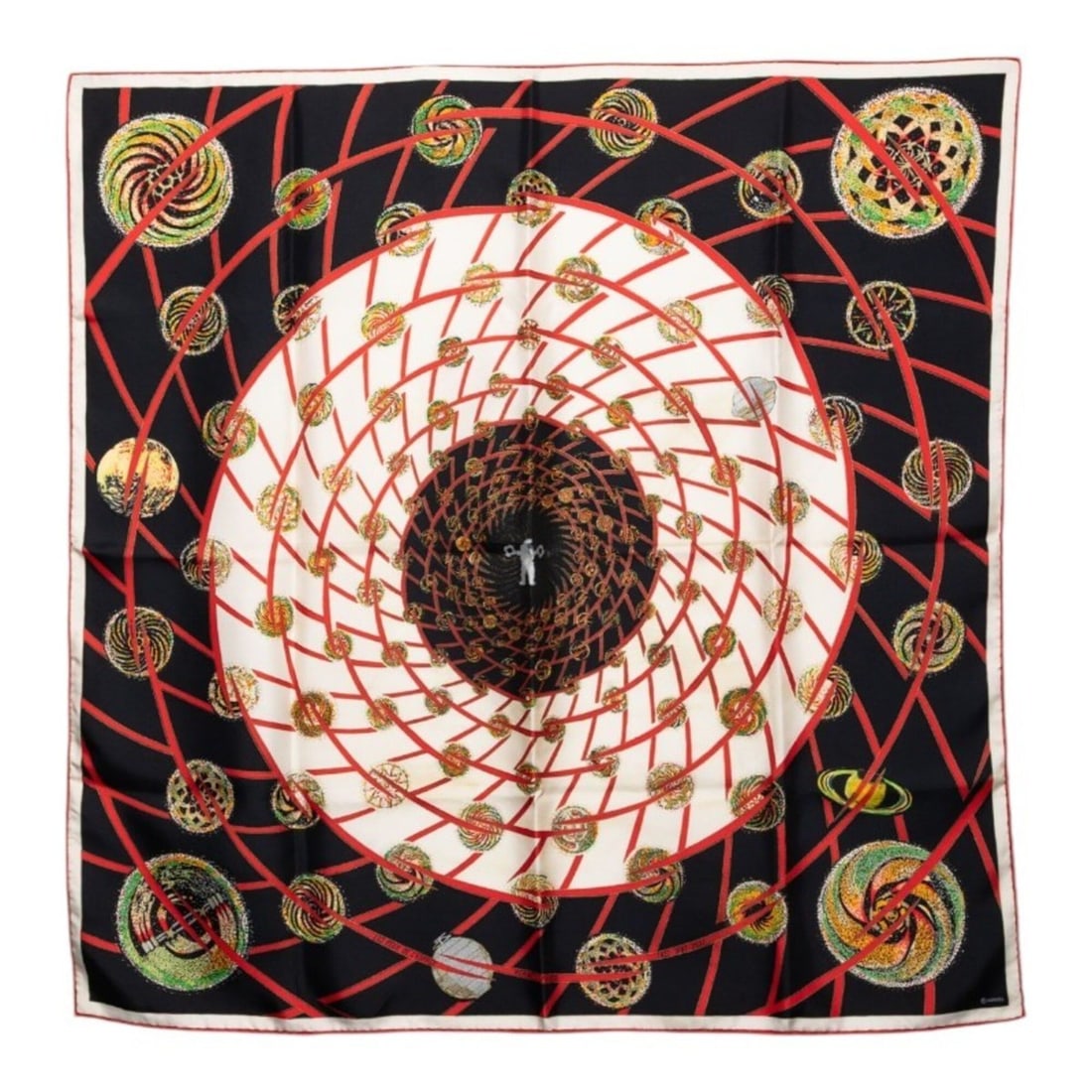 Hermes Carre 90 LES FEUX DE LESPACE (Fireworks of the Universe) Scarf/Muffler, Large Size,: --- Catalog ---Category: SizeSize (LxW): 88cm x 88cm / 34.64'' x 34.64''Category: DesignType: ScarfColor: Black, Multi-colorGender: WomenMaterial: Silk Category: GeneralBrand: Hermes--- Item List ---S