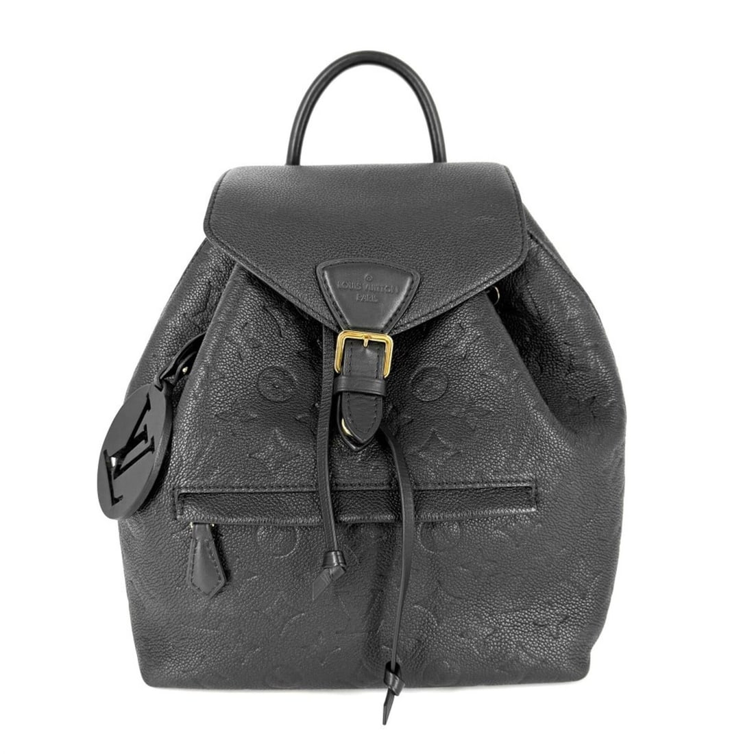 Louis Vuitton Men's Monogram Empreinte Montsouris PM Backpack, Large Capacity, Suitable for: --- Catalog ---Category: SizeSize (HxWxD): 26cm x 24cm x 14.5cm / 10.23'' x 9.44'' x 5.7''Category: DesignType: BackpackColor: BlackGender: MenMaterial: Monogram Empreinte Category: GeneralBrand: Loui