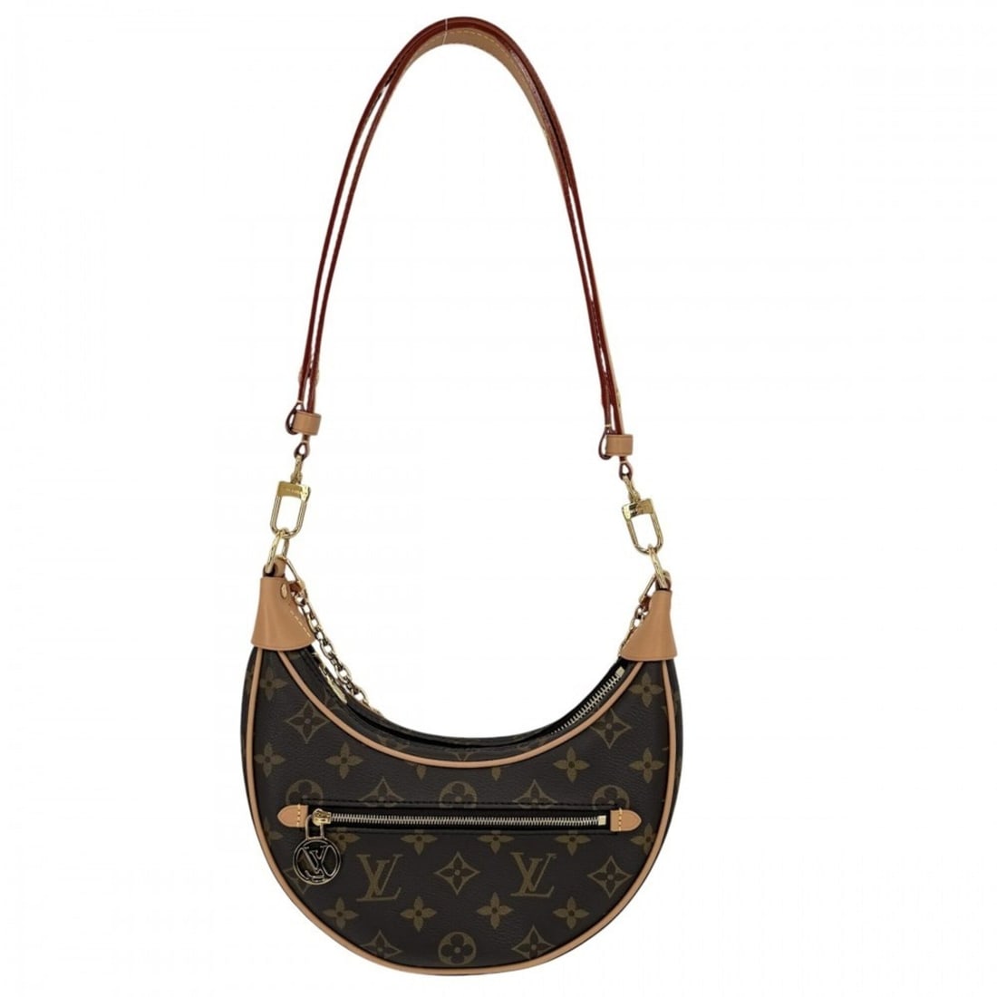 Louis Vuitton Women's Monogram Loop Shoulder Bag, Small Handbag, Brown, Gold Hardware, M81098: --- Catalog ---Category: SizeSize (HxWxD): 13cm x 23cm x 6cm / 5.11'' x 9.05'' x 2.36''Category: DesignType: Handbag, Shoulder bagColor: BrownGender: WomenMaterial: Monogram Category: GeneralBrand: Lo