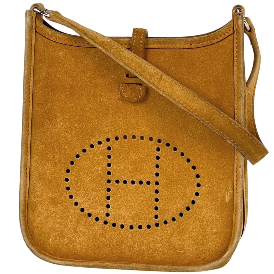 Hermes Evelyne TPM Shoulder Bag, Doblis Veau Velours, Brown, Size I, Women's: --- Catalog ---Category: SizeSize (HxWxD): 17.5cm x 17cm x 5.5cm / 6.88'' x 6.69'' x 2.16''Category: DesignType: Shoulder bagColor: BrownGender: WomenMaterial: Leather Leather/Fur Type: VelourCategory