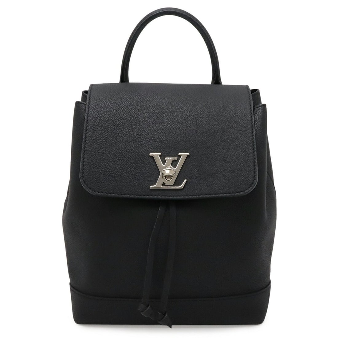 LOUIS VUITTON Lockme Backpack, Turnlock, Calf Leather, Noir Black, M41815: --- Catalog ---Category: SizeSize (HxWxD): 26.5cm x 21cm x 12.5cm / 10.43'' x 8.26'' x 4.92''Category: DesignType: BackpackColor: Black, NoirGender: WomenMaterial: Leather Category: GeneralMPN: M41815