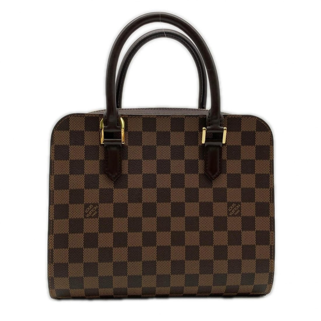 LOUIS VUITTON Damier Triana N51155 Handbag Brown Leather Women's: --- Catalog ---Category: SizeSize (HxWxD): 23cm x 26cm x 8cm / 9.05'' x 10.23'' x 3.14''Handle Length: 33cm / 12.99''Category: DesignType: HandbagColor: BrownGender: WomenClosure: ZipperMaterial: Coat