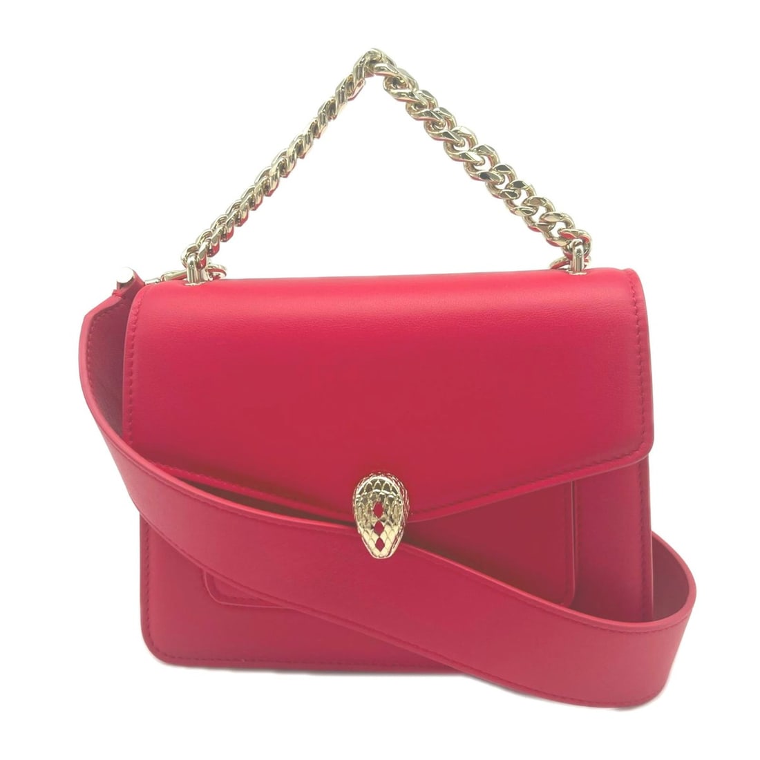 BVLGARI Serpenti Forever Handbag - Shoulder Bag, Pink Calf Leather, Women's: --- Catalog ---Category: SizeSize (HxWxD): 15cm x 19.5cm x 8cm / 5.9'' x 7.67'' x 3.14''Strap Length: 101cm / 39.76''Handle Length: 21cm / 8.26''Category: DesignType: Handbag, Shoulder bagColor: PinkG