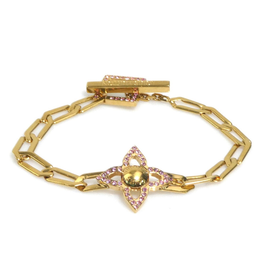 Louis Vuitton LOUIS VUITTON Bracelet Braslet Flower Power Metal Rhinestone Gold Pink Women's M66091: --- Catalog ---Category: SizeLength: 18.5cm / 7.28''Category: DesignType: Charm braceletColor: Gold, PinkGender: WomenMaterial: Metal, RhinestoneCategory: GeneralMPN: M66091Brand: Louis Vuitton--- Ite