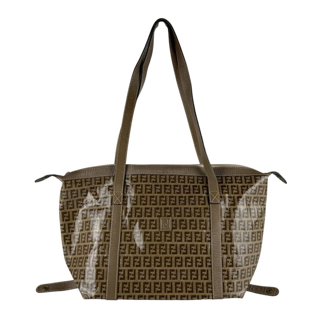 Fendi Zucchino Leather Shoulder Bag, Brown, for Men and Women, Free Shipping, z10348: --- Catalog ---Category: SizeSize (HxWxD): 25cm x 30cm x 14cm / 9.84'' x 11.81'' x 5.51''Category: DesignType: Shoulder bagColor: BrownGender: Men,WomenMaterial: PVC , Leather Category: GeneralBrand: 