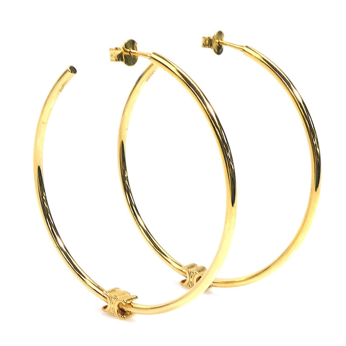 Celine CELINE Earrings Metal Gold Women's Free Shipping r11276i: --- Catalog ---Category: SizeSize (HxWxD): 50.00mm x 5.00mm / 1.97'' x 0.20''Category: DesignType: Hoop earringsColor: GoldGender: WomenMaterial: MetalCategory: GeneralBrand: Celine--- Item List ---Se