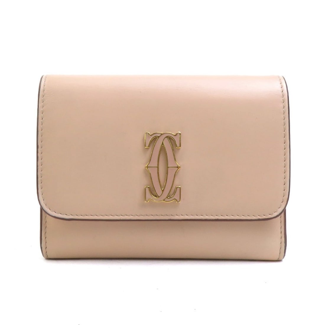 Cartier CARTIER Wallet/Coin Case Compact Wallet Leather Pink Beige Women's Free Shipping r11272a: --- Catalog ---Category: SizeSize (HxWxD): 8.2cm x 11cm x 2cm / 3.22'' x 4.33'' x 0.78''Category: DesignType: Coin purse/coin caseColor: Pink beigeGender: WomenMaterial: Leather Category: GeneralBrand