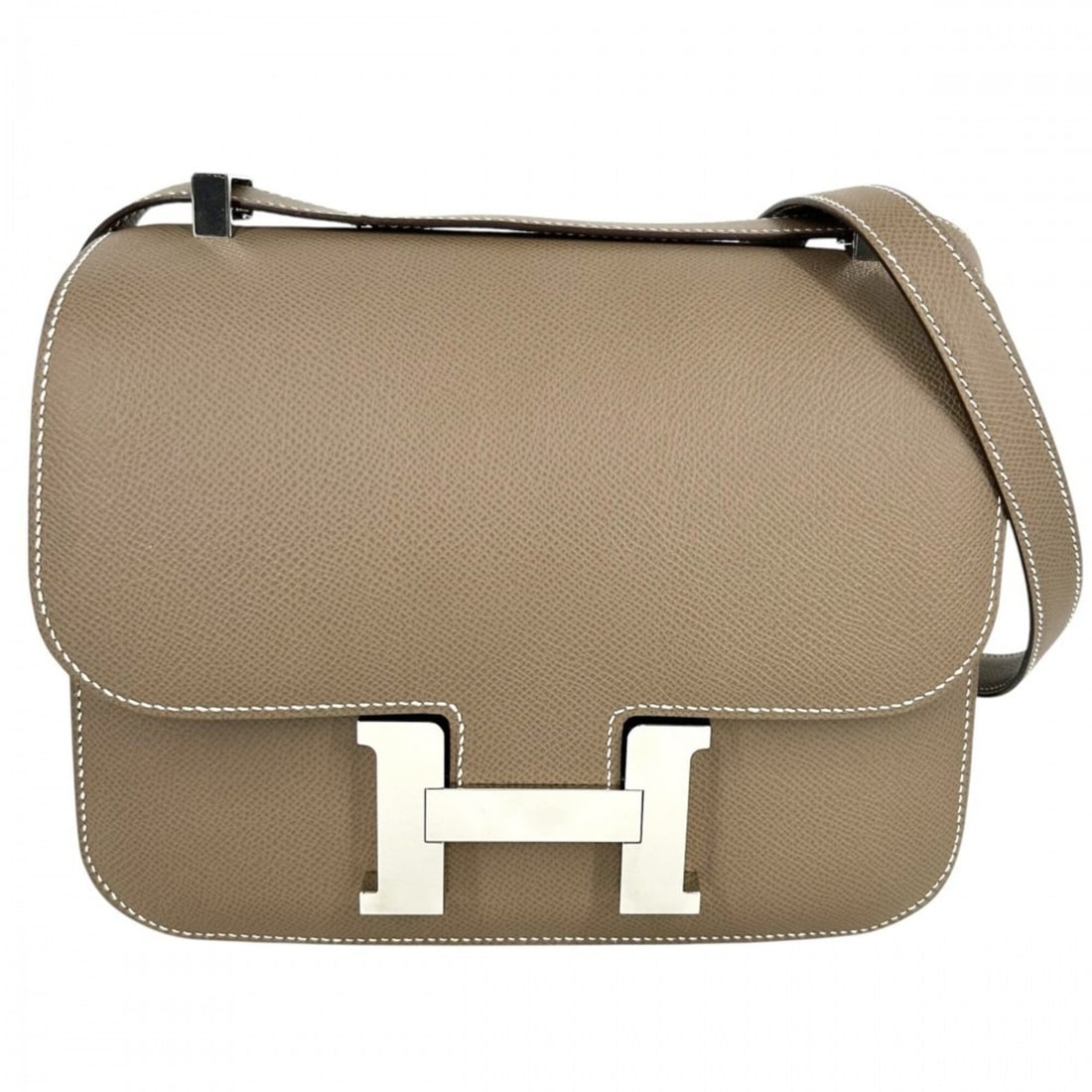 Hermes Constance 24 Shoulder Bag for Women, Pochette, Bag, Crossbody Brown Genuine Leather, HERMES Y: --- Catalog ---Category: SizeSize (HxWxD): 18cm x 23cm x 7cm / 7.08'' x 9.05'' x 2.75''Category: DesignType: Pochette, Shoulder bagColor: Etoupe grayGender: WomenMaterial: Epsom leather Category: Gene