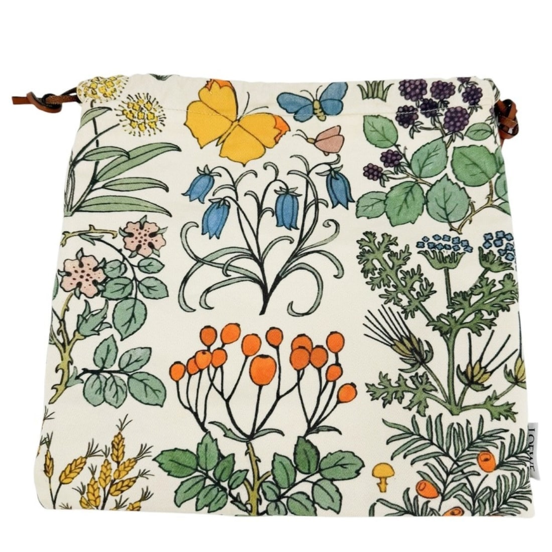 Loewe Women's Herbarium Drawstring Pouch - Cotton Leather Green Multicolor: --- Catalog ---Category: SizeSize (HxWxD): 27cm x 28.5cm / 10.62'' x 11.22''Category: DesignType: PouchColor: Green, Multi-colorGender: WomenMaterial: Cotton , Leather Category: GeneralBrand: Loewe---