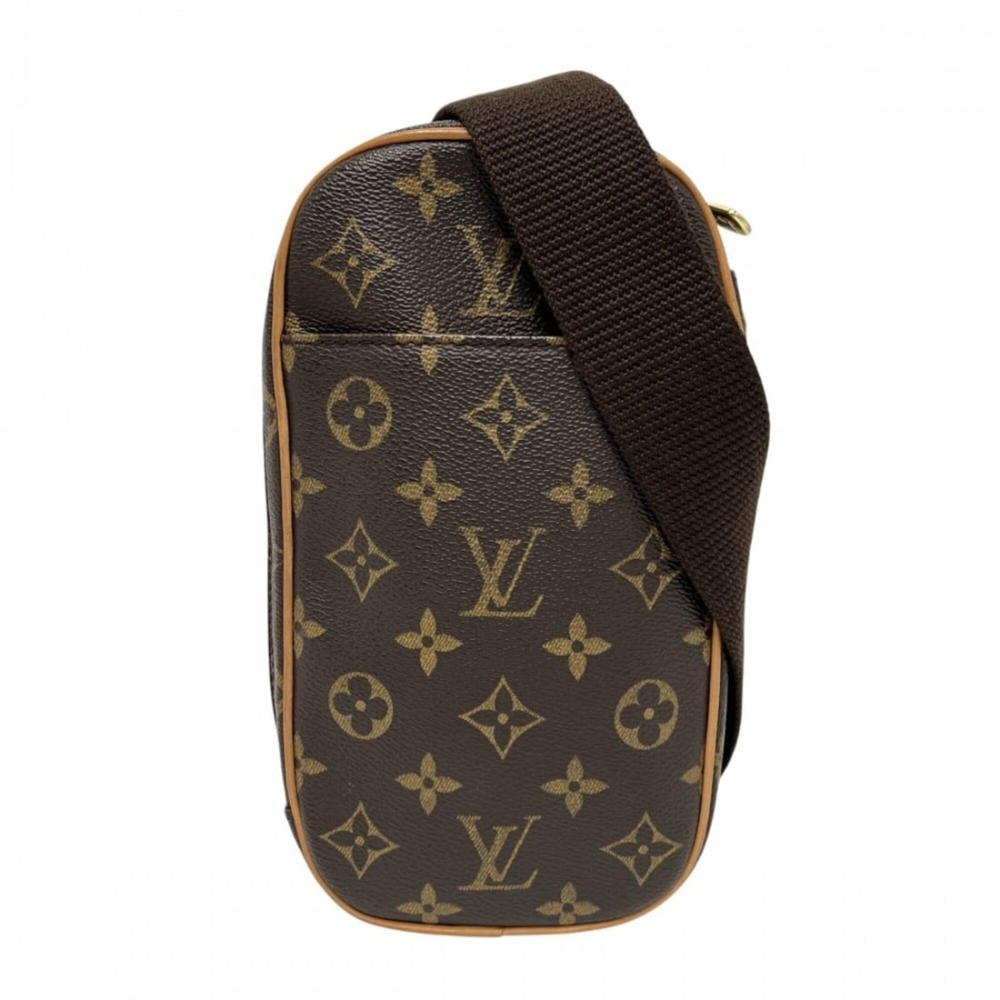 Louis Vuitton Women's Pochette Gange Body Bag, Waist Crossbody LOUIS VUITTON M51870, Monogram: --- Catalog ---Category: SizeSize (HxWxD): 22.5cm x 12cm x 5cm / 8.85'' x 4.72'' x 1.96''Category: DesignType: Sling bagColor: BrownGender: WomenMaterial: Monogram Category: GeneralMPN: M51870Brand: L