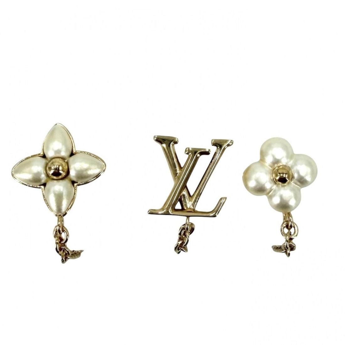 Louis Vuitton Women's Earrings LV Floragram 3-Piece Set Accessories LOUIS VUITTON M03015 Gold White: --- Catalog ---Category: SizeSize (HxWxD): 10.00mm x 10.00mm x 2.00mm / 0.39'' x 0.39'' x 0.08''Category: DesignType: Stud earringsColor: Gold, WhiteGender: WomenCategory: GeneralBrand: Louis Vuitton-