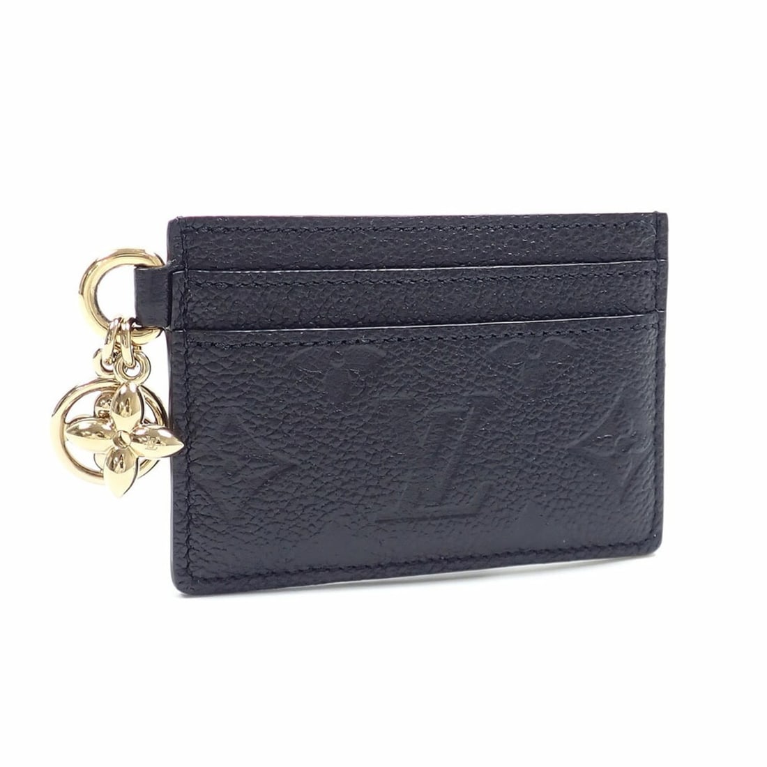 Louis Vuitton Monogram Empreinte Card Case, Porte Cartes LV Charm, M82132, Noir (Black), Unisex.: --- Catalog ---Category: DesignType: Card caseColor: NoirGender: WomenMaterial: Monogram Empreinte Category: GeneralMPN: M82132Brand: Louis VuittonCategory: Physical PropertiesSize (HxWxD): 7.3cm x 10