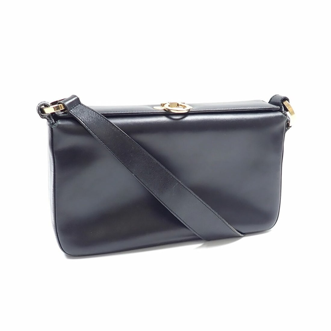 Salvatore Ferragamo Women's Bag, Black Leather, DD21 7747 Gancini: --- Catalog ---Category: SizeSize (HxWxD): 16cm x 28cm x 6cm / 6.29'' x 11.02'' x 2.36''Category: DesignType: Shoulder bagColor: BlackGender: WomenMaterial: Leather Category: GeneralMPN: DD21 7747Bran