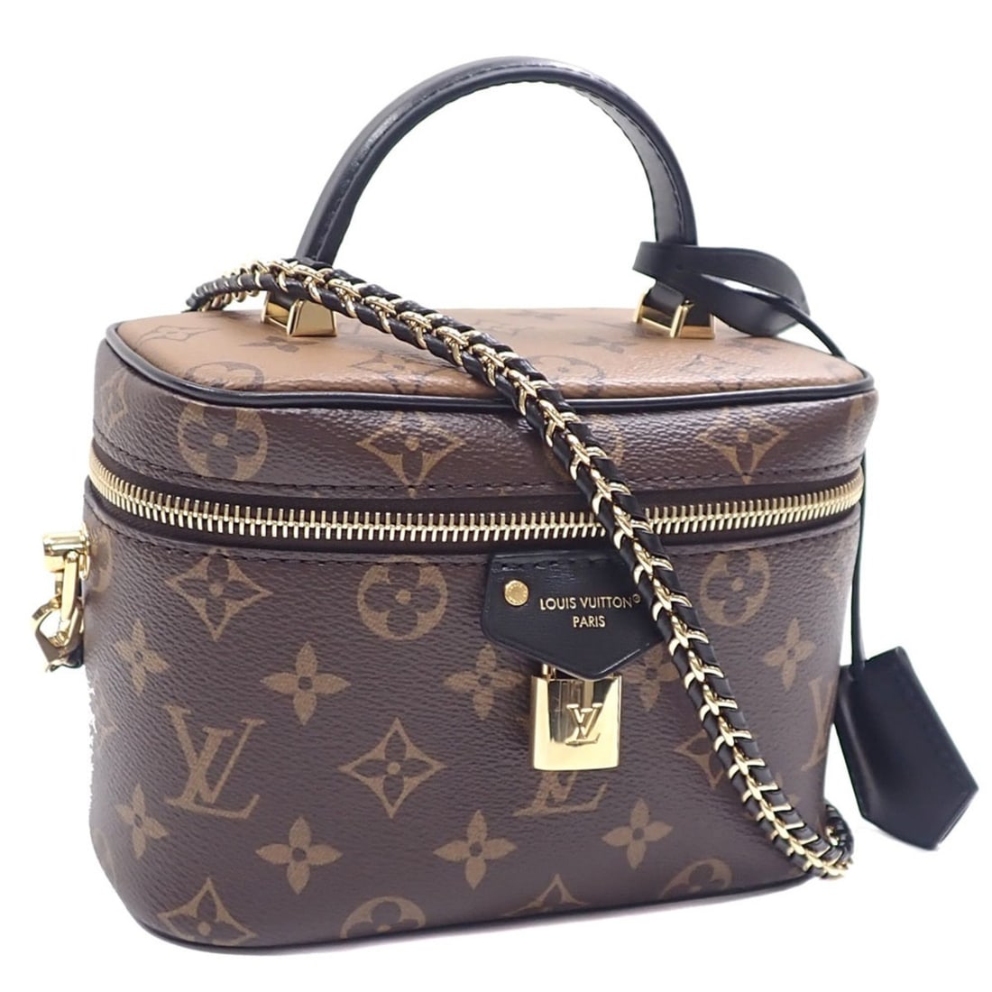 Louis Vuitton Monogram Reverse Vanity PM Handbag for Women, M47128: --- Catalog ---Category: SizeSize (HxWxD): 13cm x 18.5cm x 10cm / 5.11'' x 7.28'' x 3.93''Category: DesignType: HandbagGender: WomenMaterial: Monogram Reverse Category: GeneralMPN: M47128Brand: Louis 