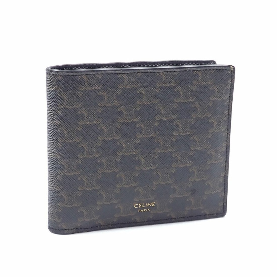 Celine Bifold Wallet for Women, Brown Triomphe Canvas: --- Catalog ---Category: SizeSize (HxWxD): 10cm x 11.5cm x 1.5cm / 3.93'' x 4.52'' x 0.59''Category: DesignType: Wallet (bi-fold)Color: BrownGender: WomenMaterial: Canvas Category: GeneralBrand: Celin