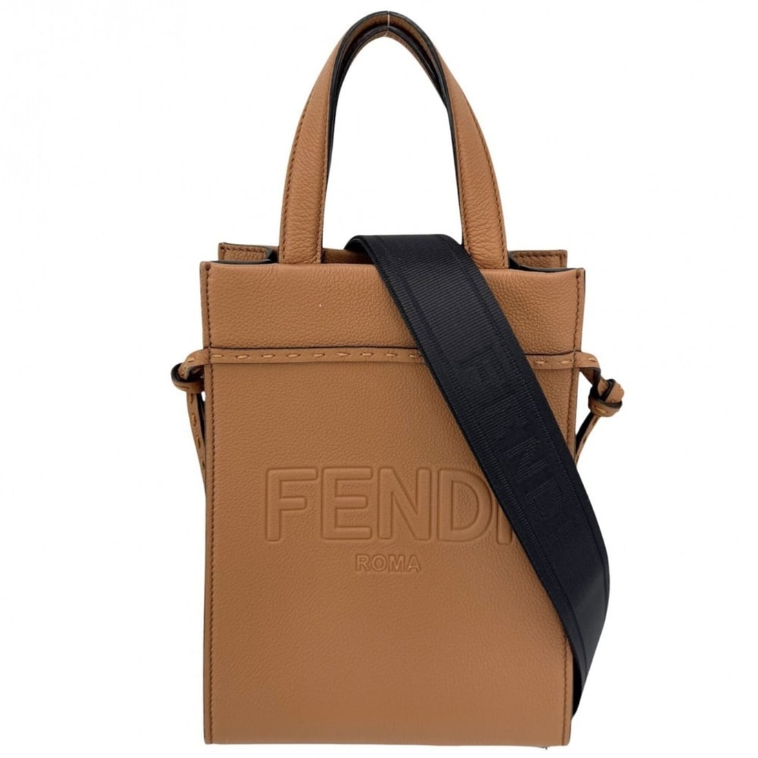 Fendi Women's Go-To Shopper Small Handbag Shoulder Bag Crossbody FENDI 7VA584 Leather Brown Silver: --- Catalog ---Category: SizeSize (HxWxD): 24cm x 18cm x 8.5cm / 9.44'' x 7.08'' x 3.34''Category: DesignType: Handbag, Shoulder bagColor: BrownGender: WomenMaterial: Leather Category: GeneralBrand: F