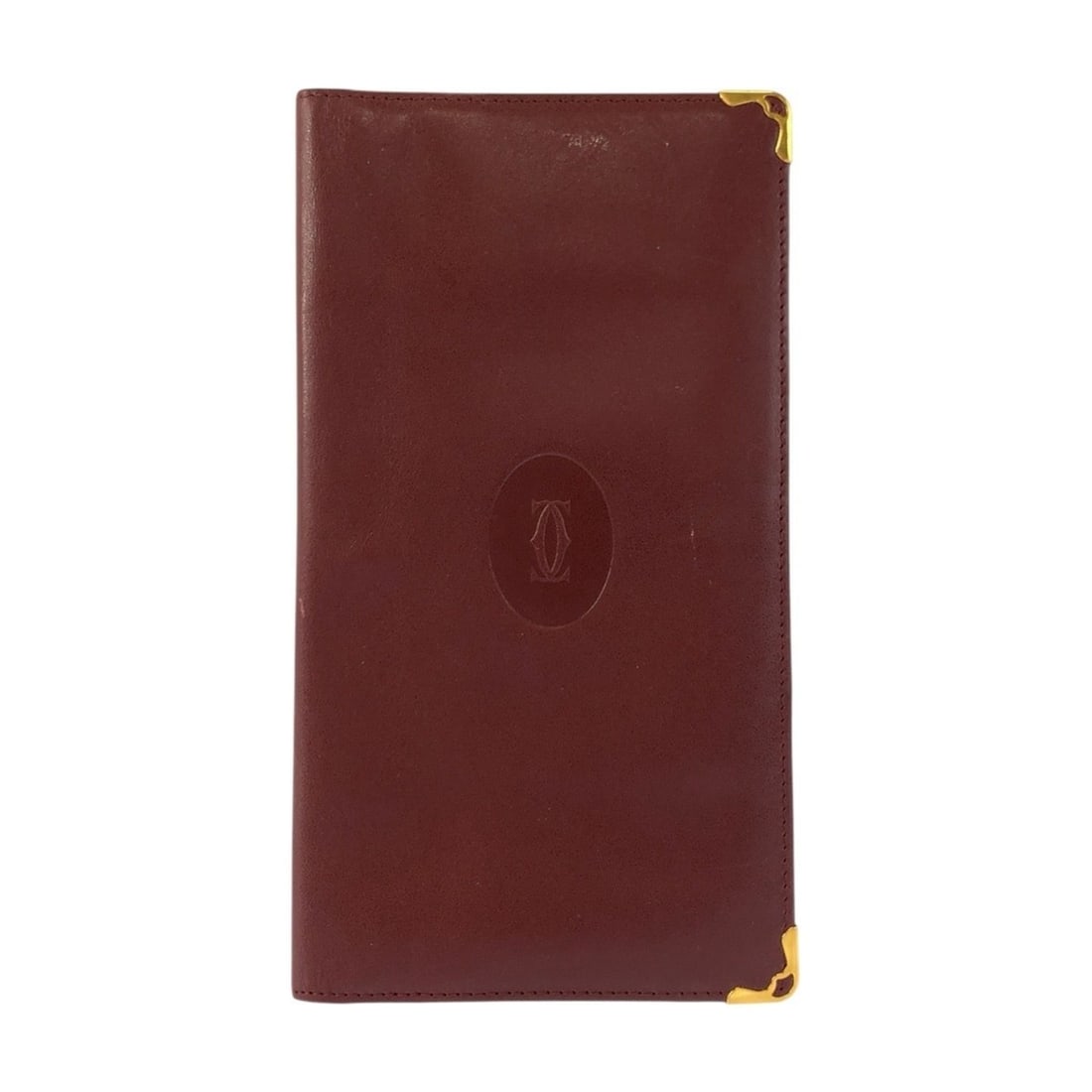 CARTIER Cartier Must Line Bordeaux Gold Hardware Leather Long Wallet Billfold Men's: --- Catalog ---Category: SizeSize (HxWxD): 18cm x 10cm x 1cm / 7.08'' x 3.93'' x 0.39''Category: DesignType: Long wallet (bi-fold)Color: BordeauxGender: MenMaterial: Leather Category: GeneralBrand: Ca