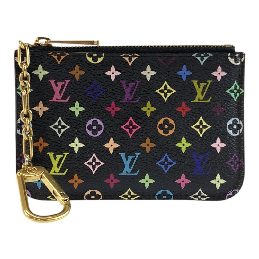 LOUIS VUITTON Louis Vuitton Monogram Multicolor Pochette Clé Noir Gold Hardware M93735 Wallet/Coin: --- Catalog ---Category: SizeSize (HxWxD): 9cm x 13cm x 1cm / 3.54'' x 5.11'' x 0.39''Category: DesignType: PochetteColor: NoirGender: WomenMaterial: Monogram Multicolore Hardware Color: GoldCategory: