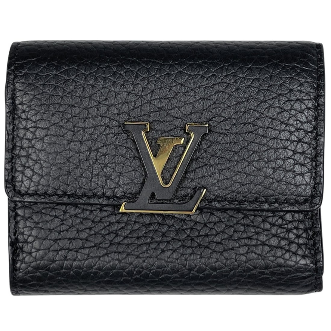 Louis Vuitton Portefeuille Capucines XS Tri-fold Wallet, Taurillon Leather, Noir (Black), M68587,: --- Catalog ---Category: SizeSize (HxWxD): 7.5cm x 10cm x 1.8cm / 2.95'' x 3.93'' x 0.7''Category: DesignType: Wallet (tri-fold)Color: Black, NoirGender: WomenCategory: GeneralMPN: M68587Brand: Louis 