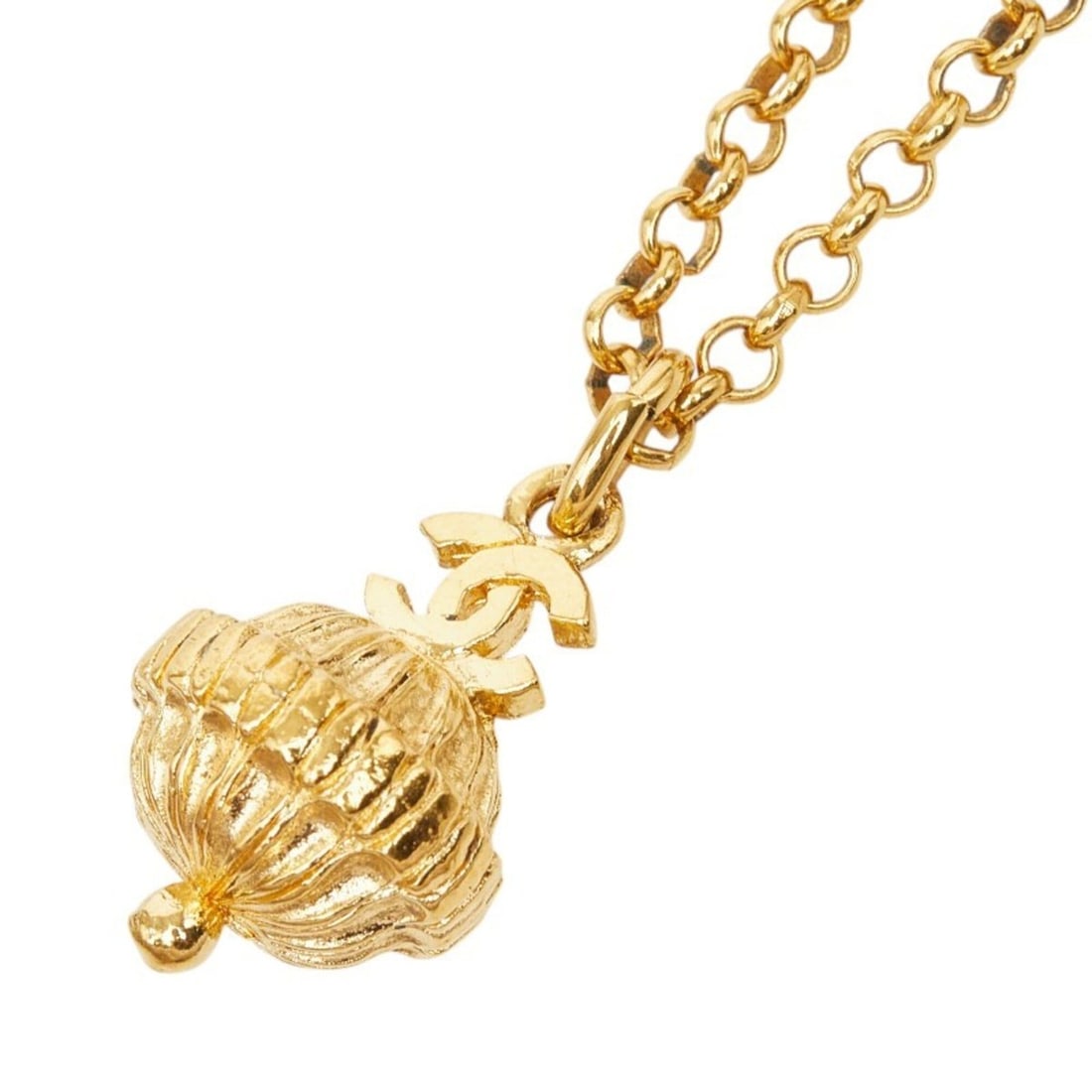 Chanel Coco Mark Necklace, Gold Plated, Women's CHANEL: --- Catalog ---Category: SizePendant Size: 21.1mm x 13.3mm / 0.83'' x 0.52''Neck Circumference: 39.5 cm / 15.55''Category: DesignColor: GoldGender: WomenMaterial: Gold platingNecklace Type: NecklaceCa