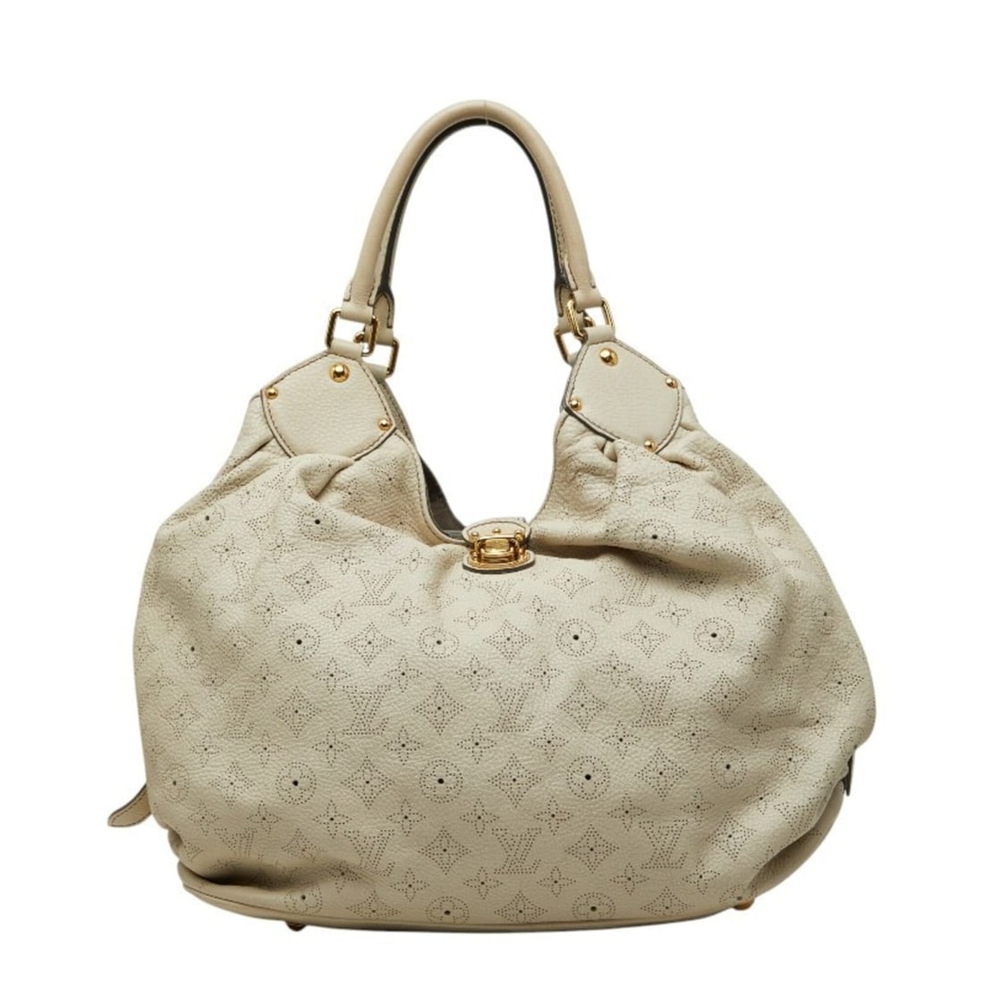Louis Vuitton Monogram Mahina XL Handbag Shoulder Bag M95548 Gris Ivory White Leather Women's LOUIS: --- Catalog ---Category: SizeSize (HxWxD): 34.5cm x 39cm x 18cm / 13.58'' x 15.35'' x 7.08''Category: DesignType: Handbag, Shoulder bagColor: Gris, Ivory, WhiteGender: WomenMaterial: Leather Category:
