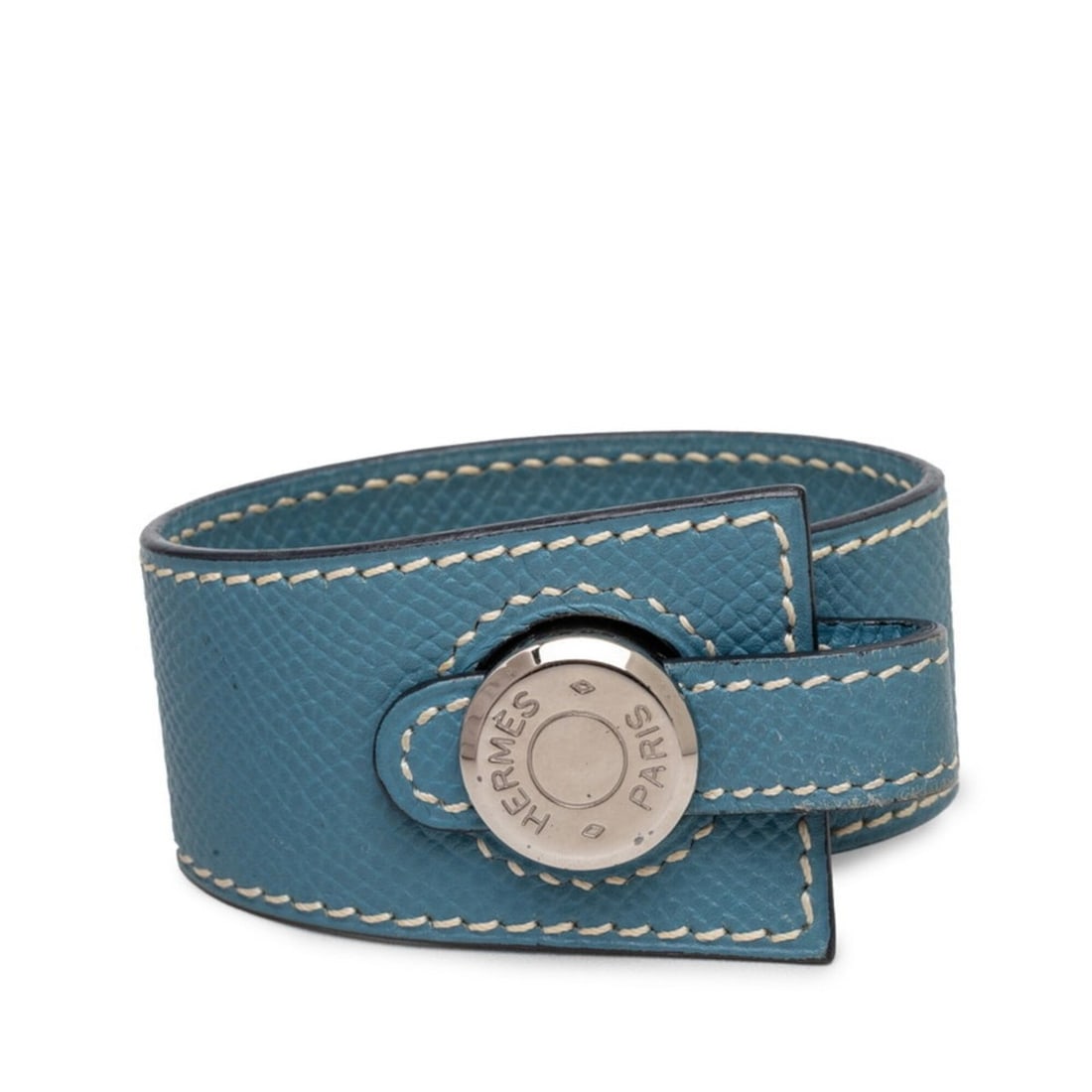 Hermes Sellier Bracelet, Blue Veau Epsom Leather, Women's: --- Catalog ---Category: SizeLength: 14.5cm / 5.7''Category: DesignType: Charm braceletColor: BlueGender: WomenMaterial: Epsom leatherCategory: GeneralBrand: Hermes--- Item List ---Section: ConditionR