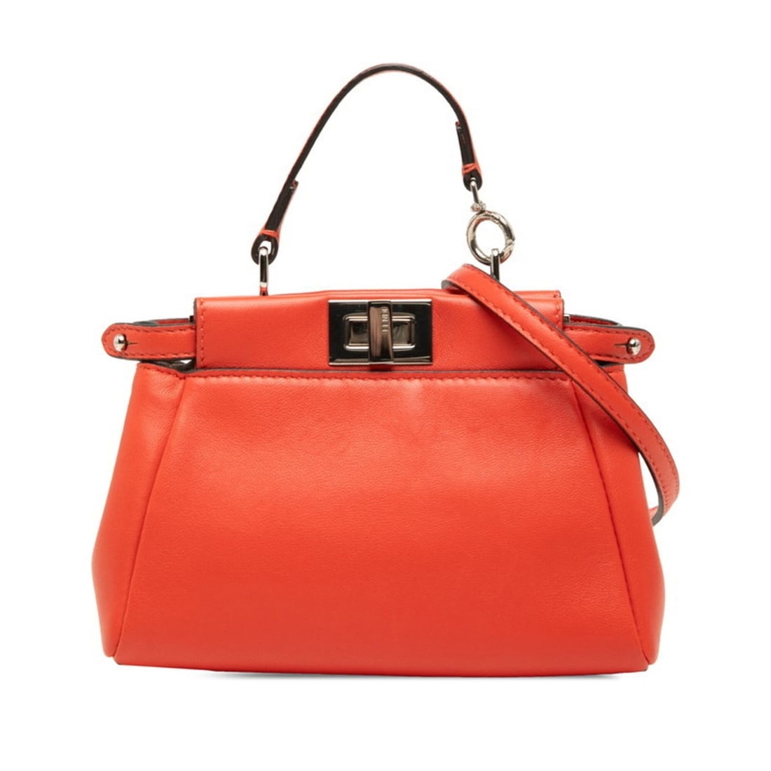 Fendi Micro Peekaboo Handbag Pouch Mini Shoulder Bag 2WAY 8M0355 Red Leather Women's FENDI: --- Catalog ---Category: SizeSize (HxWxD): 11cm x 14.5cm x 3.5cm / 4.33'' x 5.7'' x 1.37''Category: DesignType: Handbag, Pouch, Shoulder bagColor: Red colorGender: WomenMaterial: Leather Category: Gen