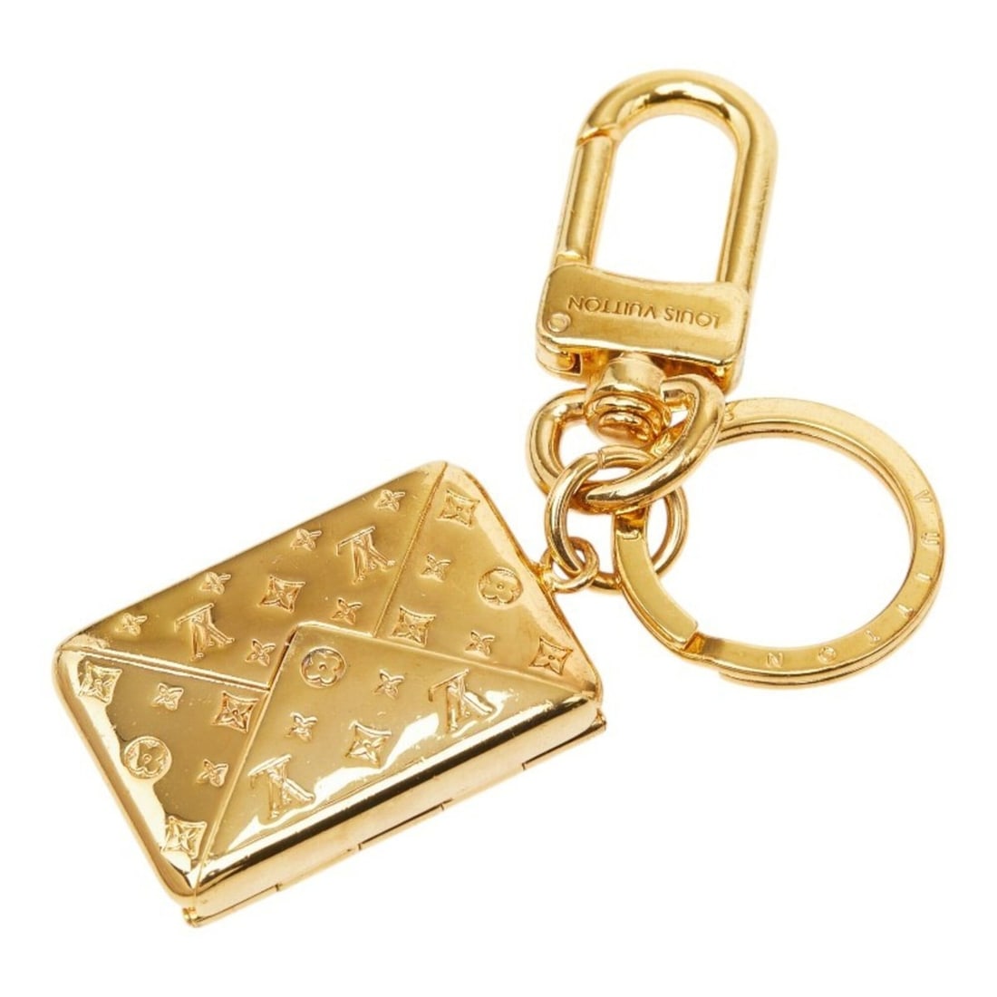 Louis Vuitton Porte Clés Love Note Envelope Keychain Keyring M67400 Gold Plated Women's LOUIS (1 of 14)