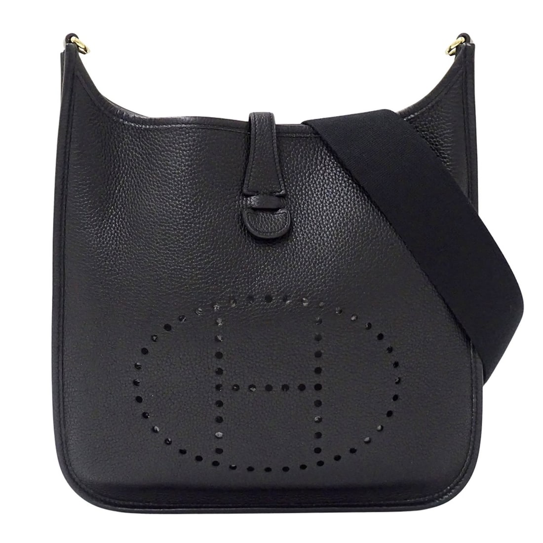 Hermes HERMES handbag, women's brand shoulder bag, Evelyne 2 PM, Taurillon Clemence leather, black,: --- Catalog ---Category: SizeSize (HxWxD): 29cm x 29.5cm x 7.5cm / 11.41'' x 11.61'' x 2.95''Category: DesignType: Handbag, Shoulder bagColor: BlackGender: WomenMaterial: Taurillon clemence leather Ca