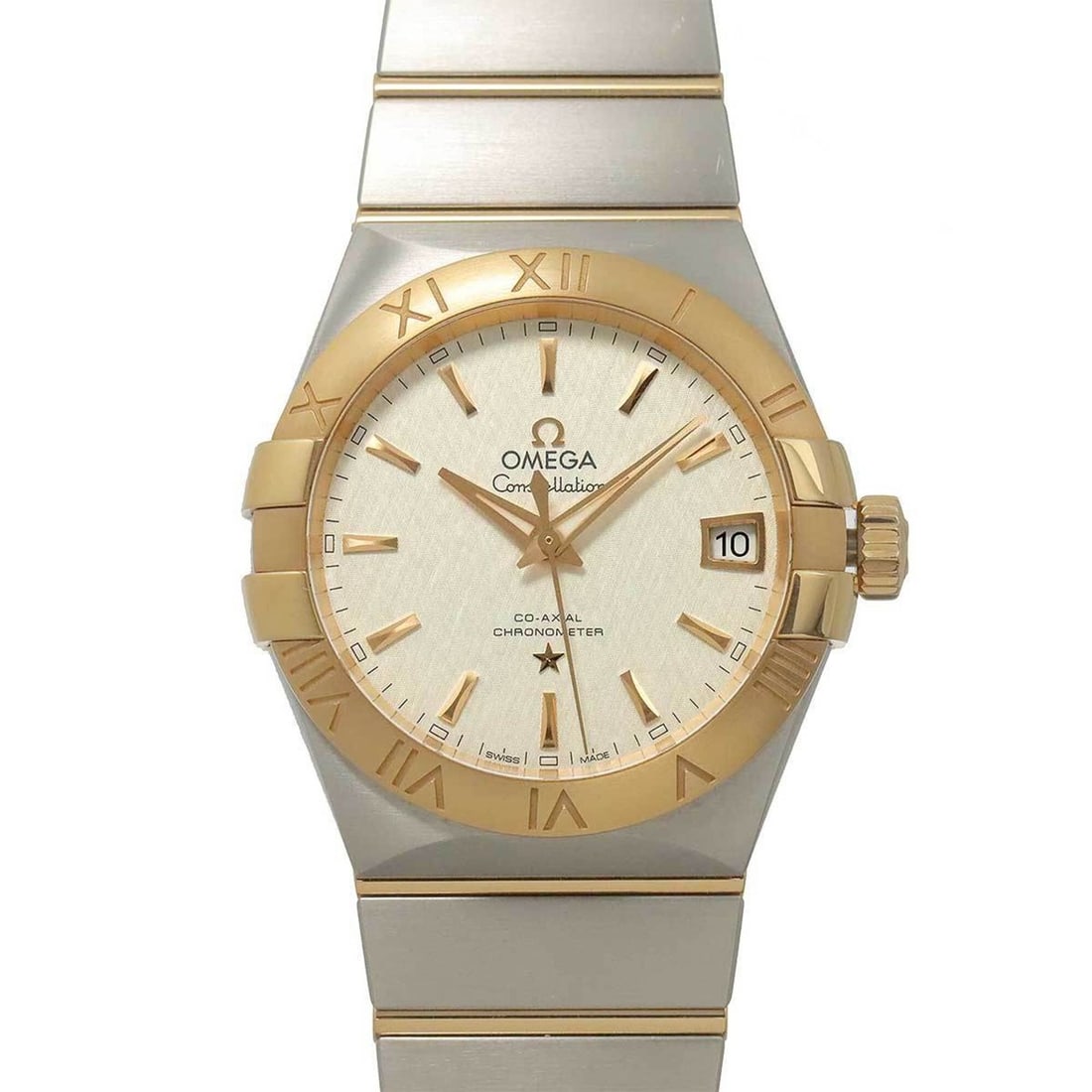 Omega Constellation Co-Axial Chronometer Two-Tone 123 20 38 21 02 007 Men's Watch Date Silver 18KPG (1 of 8)