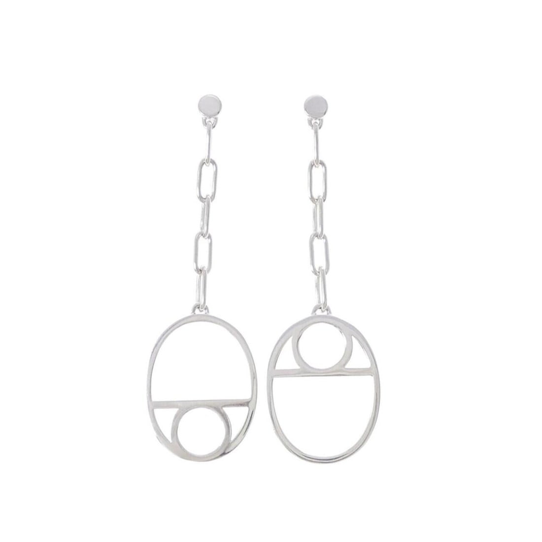 Hermes Chaine d'Ancre Game Earrings: --- Catalog ---Category: SizeSize (HxWxD): 78.30mm x 24.00mm / 3.08'' x 0.94''Category: DesignType: Drop earringsColor: SilverGender: WomenMaterial: Silver 925Category: GeneralMPN: H118511B 00Brand: