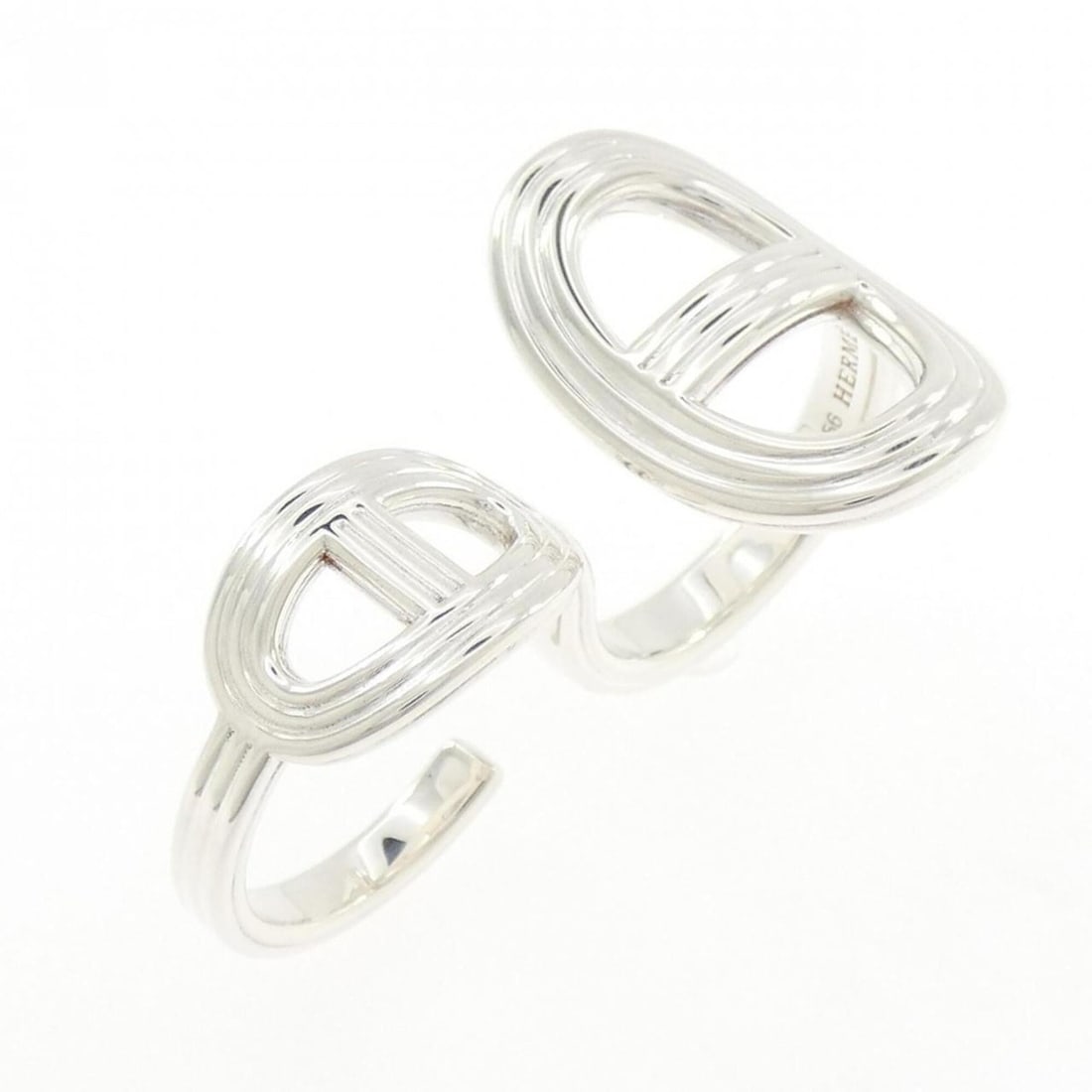 Hermes Hermès Chaine d'Ancre 24 Double Ring: --- Catalog ---Category: SizeUS Size: 6.5Brand Size: 53Category: DesignType: Band ringColor: SilverGender: WomenMaterial: Silver 925Category: GeneralMPN: H114603BBrand: Hermes--- Item List ---Section: