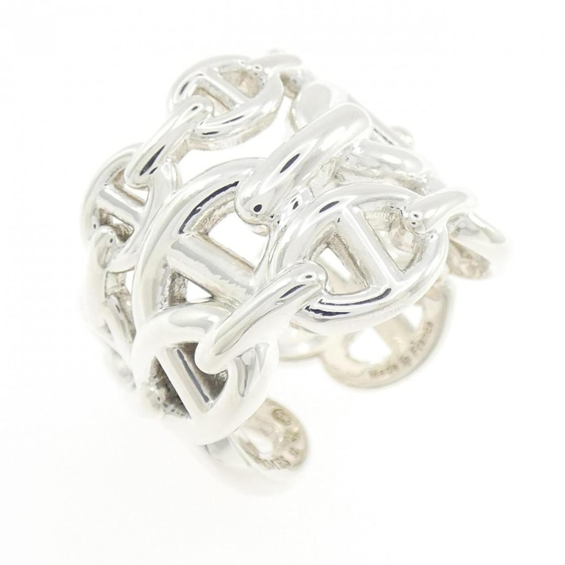 Hermes Hermès Chaine d'Ancre Enchainée Ring: --- Catalog ---Category: SizeUS Size: 6.5Brand Size: 52Category: DesignType: Band ringColor: SilverGender: WomenMaterial: Silver 925Category: GeneralMPN: H109506BBrand: Hermes--- Item List ---Section: