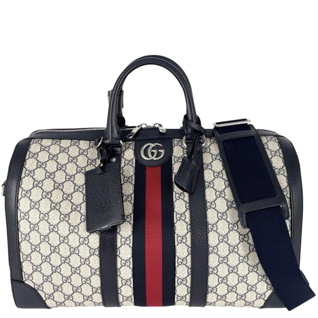 Gucci Boston Bag for Men and Women, Ophidia Medium Duffle Bag, Handbag, Shoulder Crossbody Travel: --- Catalog ---Category: SizeSize (HxWxD): 28.5cm x 44cm x 24.5cm / 11.22'' x 17.32'' x 9.64''Category: DesignType: Boston bag, Handbag, Shoulder bagColor: Beige, NavyGender: Men,WomenMaterial: GG Sup