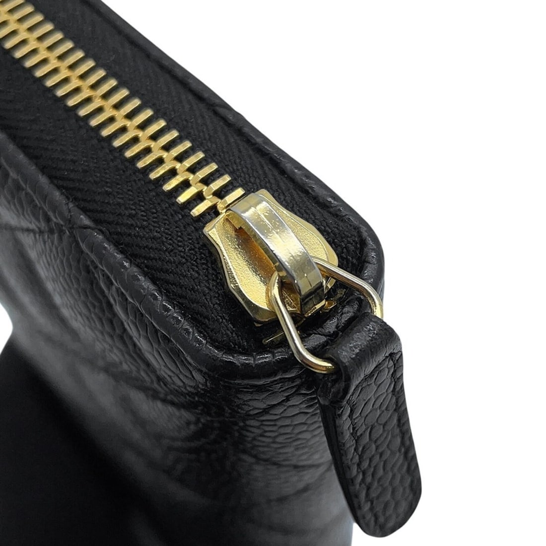 Chanel Matelassé Classic Long Zip Wallet with Coco Mark, Caviar Skin, A50097, Black. (CHANEL: --- Catalog ---Category: SizeSize (HxWxD): 10.5cm x 19.5cm / 4.13'' x 7.67''Category: DesignType: Long wallet (bi-fold)Color: BlackGender: WomenMaterial: Grained Calfskin Category: GeneralMPN: A50097B