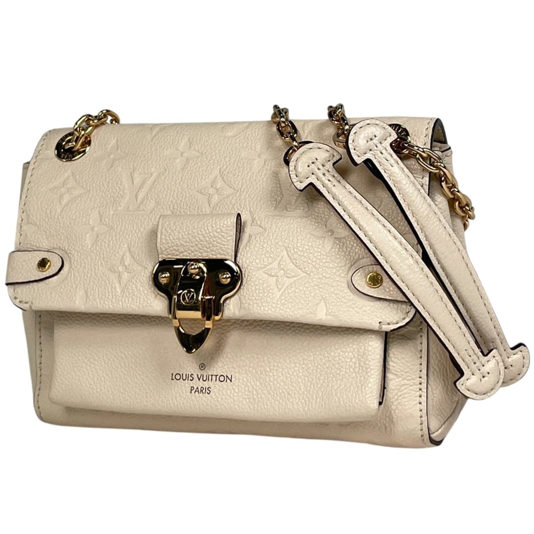 Louis Vuitton Vavin BB Shoulder Bag, Monogram Empreinte, Cream, M44553, Women's: --- Catalog ---Category: SizeSize (HxWxD): 16cm x 20cm x 7cm / 6.29'' x 7.87'' x 2.75''Category: DesignType: Shoulder bagGender: WomenMaterial: Monogram Empreinte Category: GeneralBrand: Louis Vuitton
