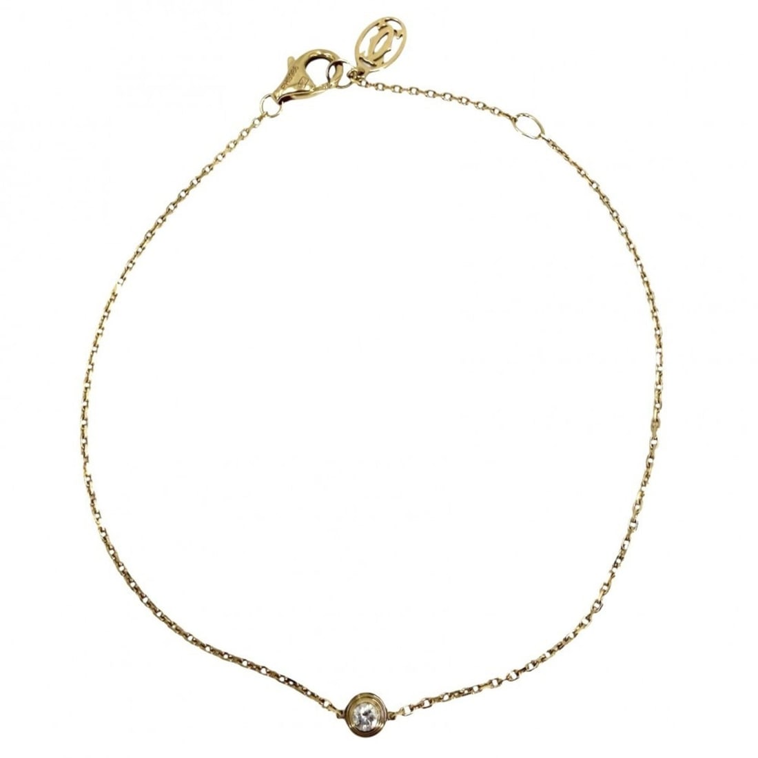Cartier Damour XS Bracelet for Women, Single Diamond, Adjustable, Au750 18K Yellow Gold, Approx. (1 of 20)