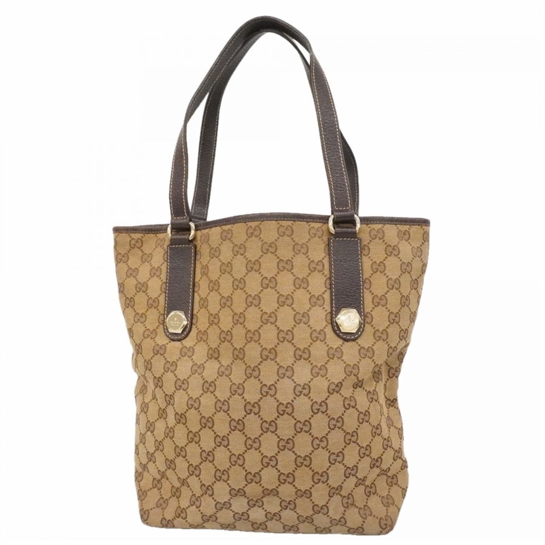 Gucci GG Canvas Tote Bag 153009, Brown Canvas, Women's OP010209: --- Catalog ---Category: SizeSize (HxWxD): 32.5cm x 24.5cm x 12cm / 12.79'' x 9.64'' x 4.72''Category: DesignType: Tote bagColor: BrownGender: WomenMaterial: Canvas Hardware Color: GoldCategory: Gener