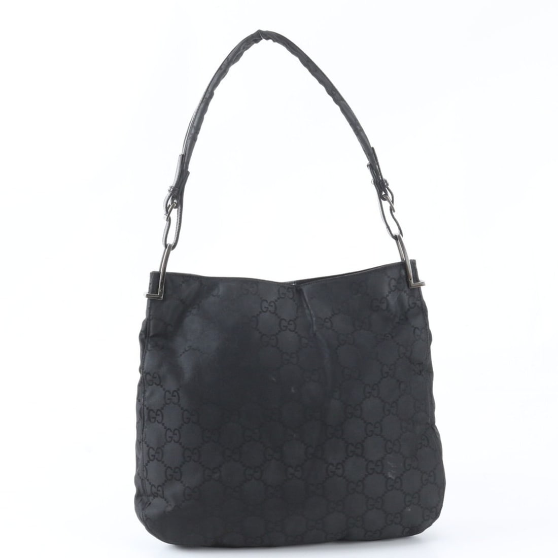 Gucci GG Nylon 0013166 Leather Shoulder Bag Handbag Black Brand Women's: --- Catalog ---Category: SizeSize (HxWxD): 30cm x 32cm x 5cm / 11.81'' x 12.59'' x 1.96''Strap Length: 54cm / 21.25''Category: DesignType: Handbag, Shoulder bagColor: BlackGender: WomenMaterial: Nylon