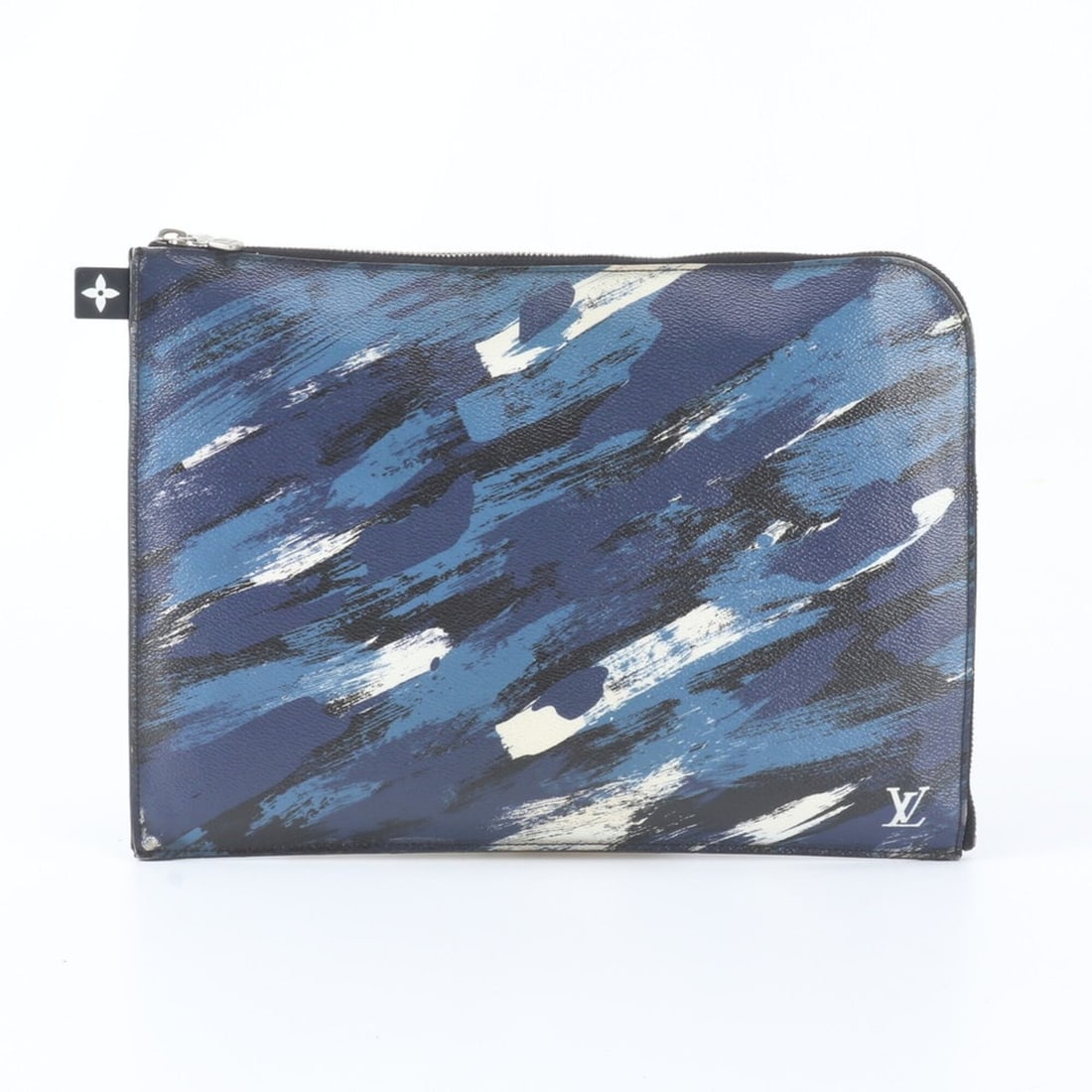 Louis Vuitton Pochette Jour GM Camouflage M61751 Leather Second Bag Clutch Men's: --- Catalog ---Category: SizeSize (HxWxD): 24cm x 33cm x 1cm / 9.44'' x 12.99'' x 0.39''Category: DesignType: PochetteColor: NavyGender: MenMaterial: Leather Category: GeneralBrand: Louis VuittonModel